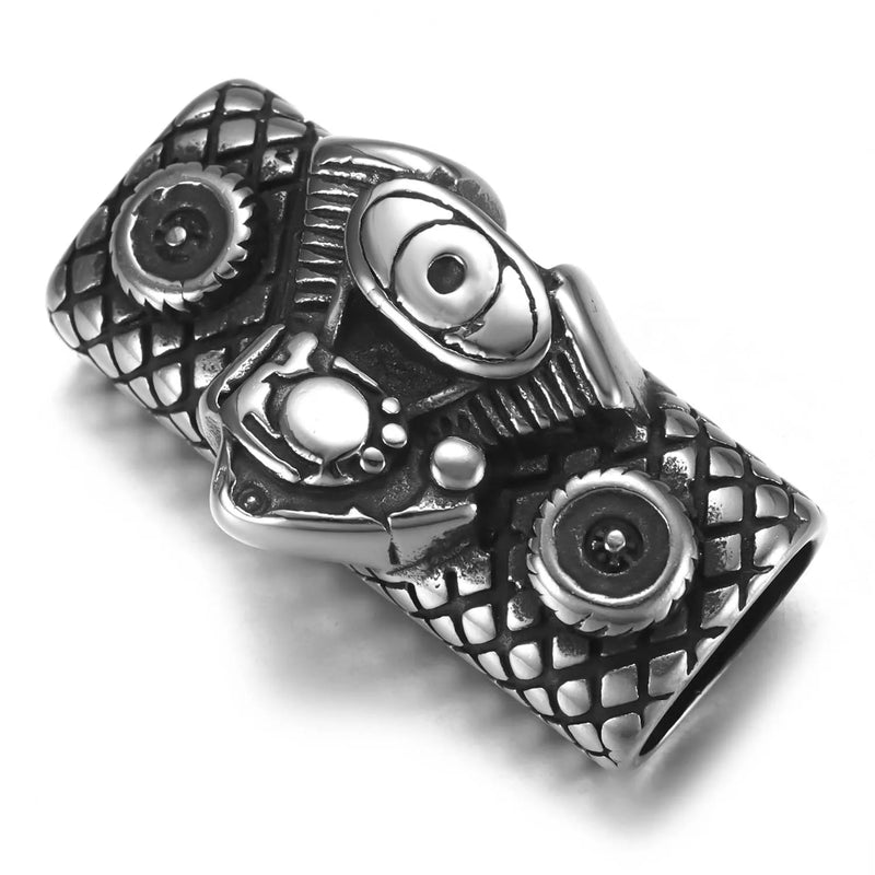 Stainless Steel Motor Engine Slide Beads 12x6mm Hole Charms for Men Bracelet