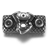 Stainless Steel Motor Engine Slide Beads 12x6mm Hole Charms for Men Bracelet