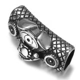Stainless Steel Motor Engine Slide Beads 12x6mm Hole Charms for Men Bracelet