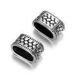 Stainless Steel Slider Beads Oval Large Hole 12x6mm for DIY Bracelet