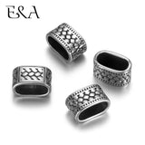 Stainless Steel Slider Beads Oval Large Hole 12x6mm for DIY Bracelet