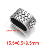 Stainless Steel Slider Beads Oval Large Hole 12x6mm for DIY Bracelet