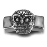 Stainless Steel Owl Slider Beads 12*6mm for Leather Bracelet