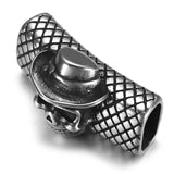 Stainless Steel Skull Slider Beads 12*6mm Hole Charms