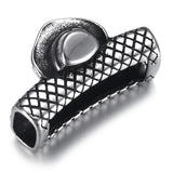 Stainless Steel Skull Slider Beads 12*6mm Hole Charms