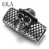 Stainless Steel Skull Slider Beads 12*6mm Hole Charms