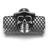 Stainless Steel Skull Slider Beads 12*6mm Hole Charms