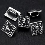 Stainless Steel Slider Beads Spades Hole 12*6mm Slide Charms