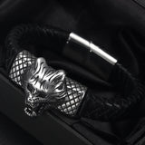 Stainless Steel Slider Beads Wolf Head 12*6mm Hole Slide Charms
