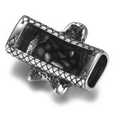 Stainless Steel Slider Beads Wolf Head 12*6mm Hole Slide Charms