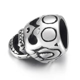 Stainless Steel Slider Skull Beads Large Hole 13*8mm Slide Charms