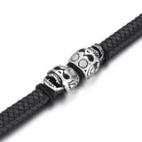 Stainless Steel Slider Skull Beads Large Hole 13*8mm Slide Charms