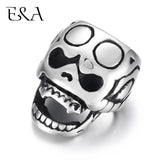 Stainless Steel Slider Skull Beads Large Hole 13*8mm Slide Charms