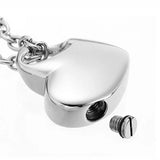Small Heart Locket Cremation Urn Necklace Jewelry Keepsake Pendant
