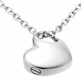 Small Heart Locket Cremation Urn Necklace Jewelry Keepsake Pendant