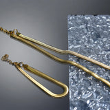 Stainless Steel Snake Chain Necklace Bracelet Set