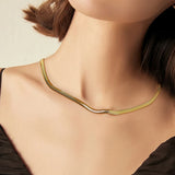 Stainless Steel Snake Chain Necklace Bracelet Set