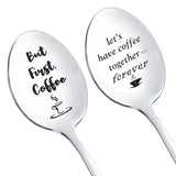 Stainless Steel Spoon Sturdy But First Coffee Soup Tea Spoon