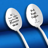 Stainless Steel Spoon Sturdy But First Coffee Soup Tea Spoon
