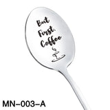Stainless Steel Spoon Sturdy But First Coffee Soup Tea Spoon