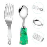 Portable Stainless Steel Spoon and Fork Set for Travel