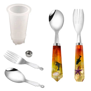 Portable Stainless Steel Spoon and Fork Set for Travel