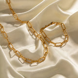 Stainless Steel Square Chain Bracelets for Women and Couples
