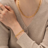Stainless Steel Square Chain Bracelets for Women and Couples