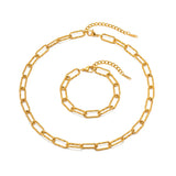 Stainless Steel Square Chain Bracelets for Women and Couples