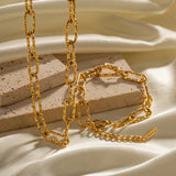 Stainless Steel Square Chain Bracelets for Women and Couples