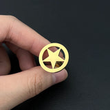 Gold Star Cufflinks Set for Men's Shirt Wedding Gift
