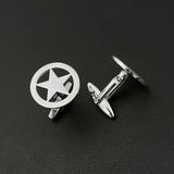 Gold Star Cufflinks Set for Men's Shirt Wedding Gift