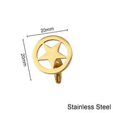 Gold Star Cufflinks Set for Men's Shirt Wedding Gift