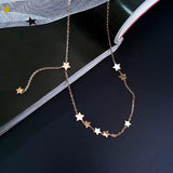 Stainless Steel Star Necklace Choker Women Jewelry Collares Pendants