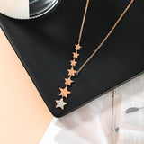 Stainless Steel Stars Choker Necklace Women Temperament Jewelry