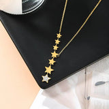 Stainless Steel Stars Choker Necklace Women Temperament Jewelry