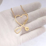 Stainless Steel Stethoscope Necklace 18K Name Necklace