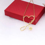 Stainless Steel Stethoscope Necklace 18K Name Necklace