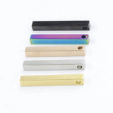 Stainless Steel Strip Blank Bar for Engraving Metal Rectangle Bar Pendant Charms