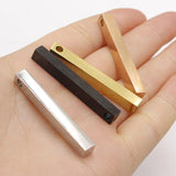 Stainless Steel Strip Blank Bar for Engraving Metal Rectangle Bar Pendant Charms