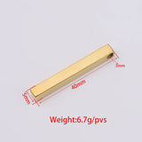 Stainless Steel Strip Blank Bar for Engraving Metal Rectangle Bar Pendant Charms