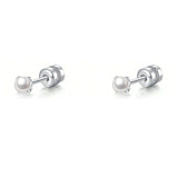 Antique Claw Pearl Stud Earrings Stainless Steel Women Jewelry