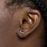 Personalized Heart Shape Stainless Steel Stud Earrings