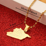 Stainless Steel Syria Map Flag Pendant Necklaces Syrians Jewelry