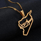 Syria Map Pendant Necklace Syrians Charm Jewelry