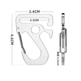 Stainless Steel Tactical Belt Mountaineering Buckle Key Chain