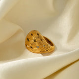 18K Plated Water Drop Earrings/Closed Ring Women Ear Jewelry