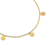 Stainless Steel Tassel Disc Anklet Foot Chain for Women