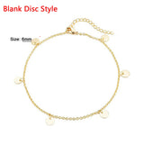 Stainless Steel Tassel Disc Anklet Foot Chain for Women