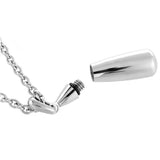 Teardrop Stainless Steel Cremation Urn Necklace Pendant